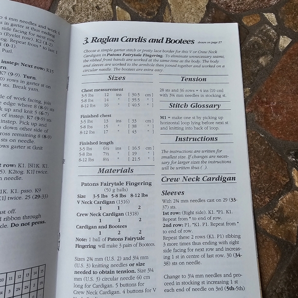 Vintage Patons Fairytale Early Arrivals Knitting Pattern Book, Preowned - Picture 4 of 9